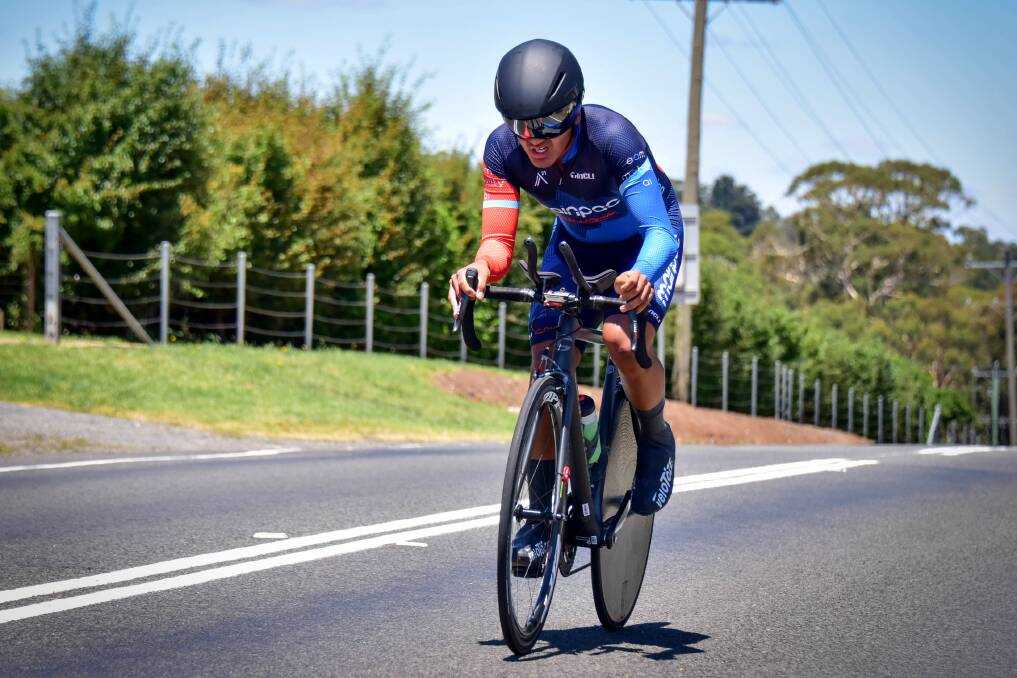 PUSH: A rider makes his way up Mt Buninyong in the 2019 Road Nats. Picture: Brendan McCarthy.