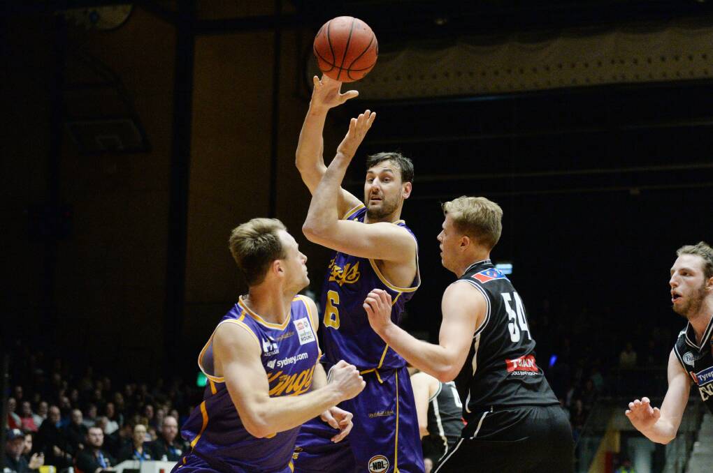 NBA champion Andrew Bogut and the Sydney Kings will look to leave the Minerdome with two wins under their belt. Picture: Darren Howe