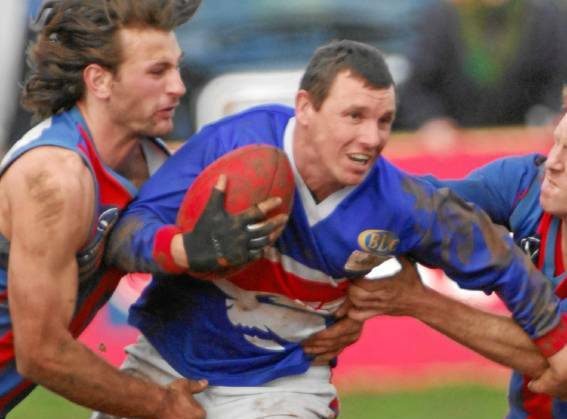 Clayton Scoble playing for Daylesford in 2011.