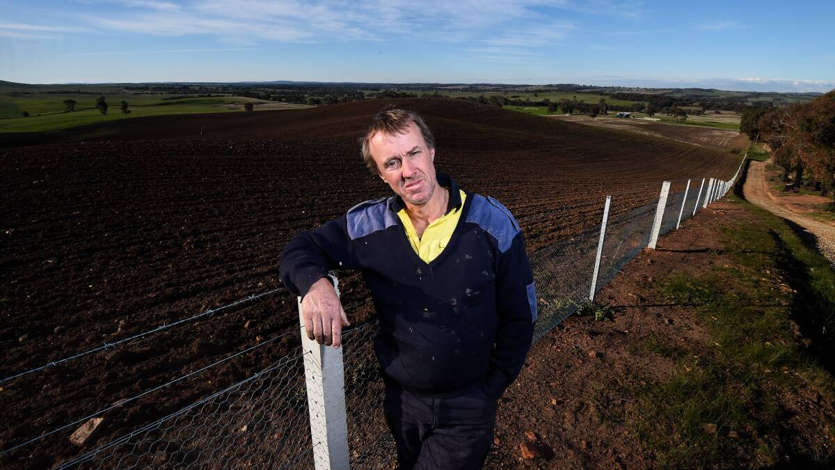 MOVING FORWARD: Farmer Rod McErvale has continued to push forward following the devastating fires that hurt his farm in December.