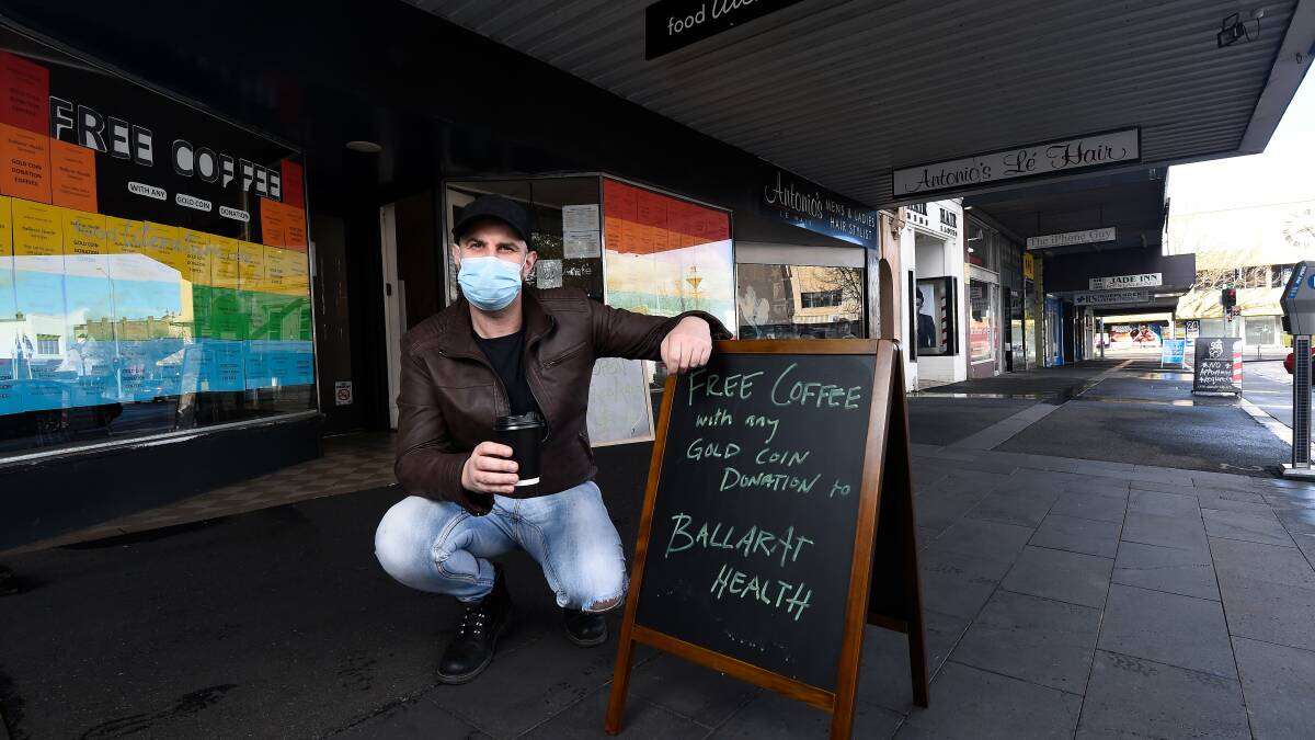 SUPPORT: A new Ballarat cafe has launched an initiative to assist Ballarat health Services. Picture: Adam Trafford.