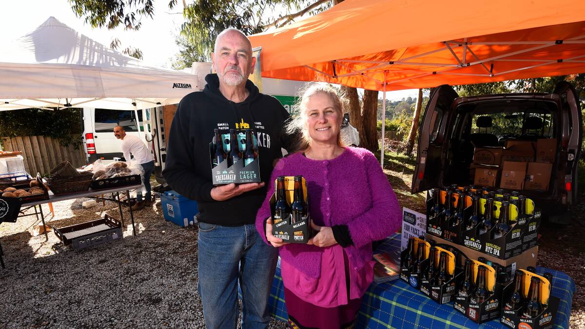 EXCITEMENT BREWING: Doug Falconer and Jacqueline Brodie of Shedshaker Brewing Company. Picture: Adam Trafford.