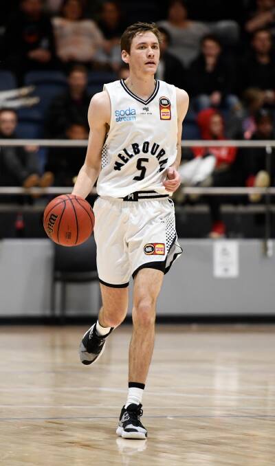 BIG TIME: Sam Short playing with Melbourne United in the side's preseason match-up against Illawarra in Ballarat. Pictures: Adam Trafford.