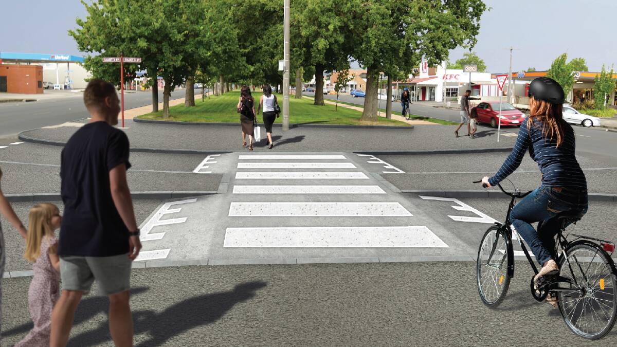 CROSS SAFELY: A pedestrian crossing will connect the new bike paths.