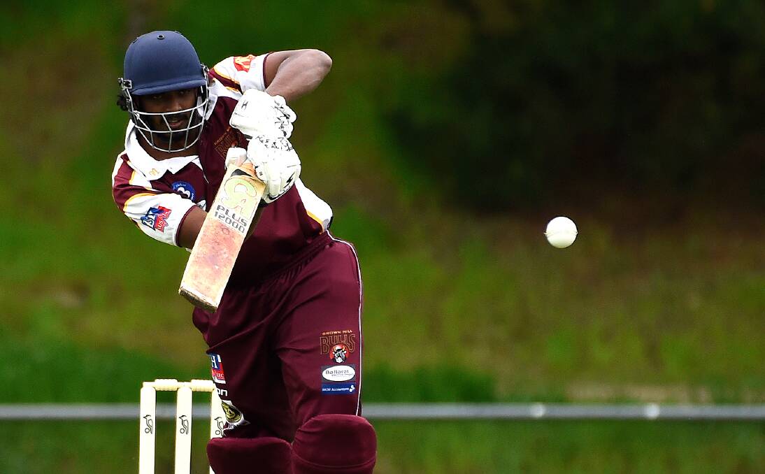 SAFETY: Brown Hill Cricket Club player Imesh Udayanga. Picture: Adam Trafford.