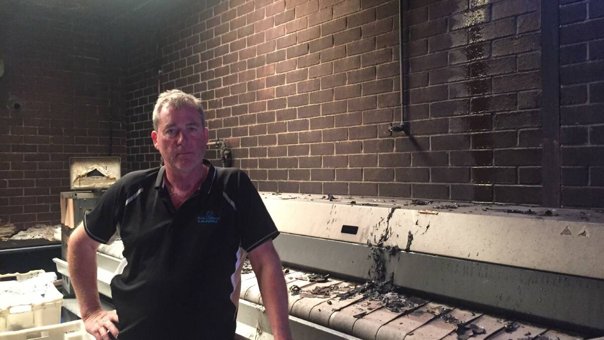 BURNT OUT: Alan Lucas shared his heartbreak following the destruction of part of his business, however will not let the incident deter him moving forward. 