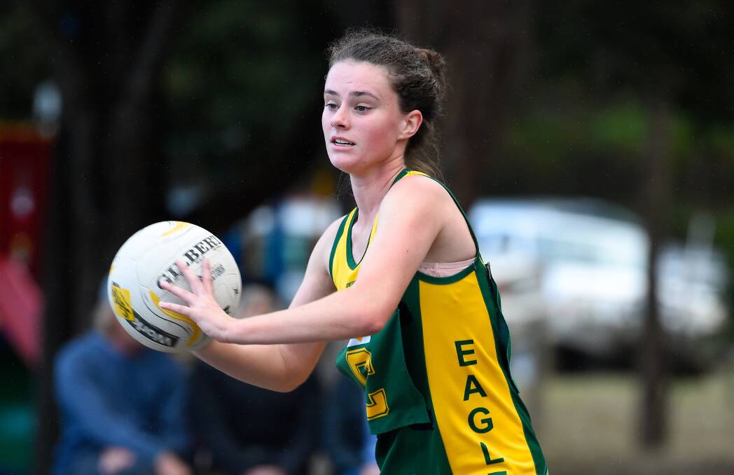LEADER: Gordon netball coach Rhonda Best praised Lily Brennan, 19, as the Eagles sit on the brink of a finals appearance. Picture: Adam Trafford.