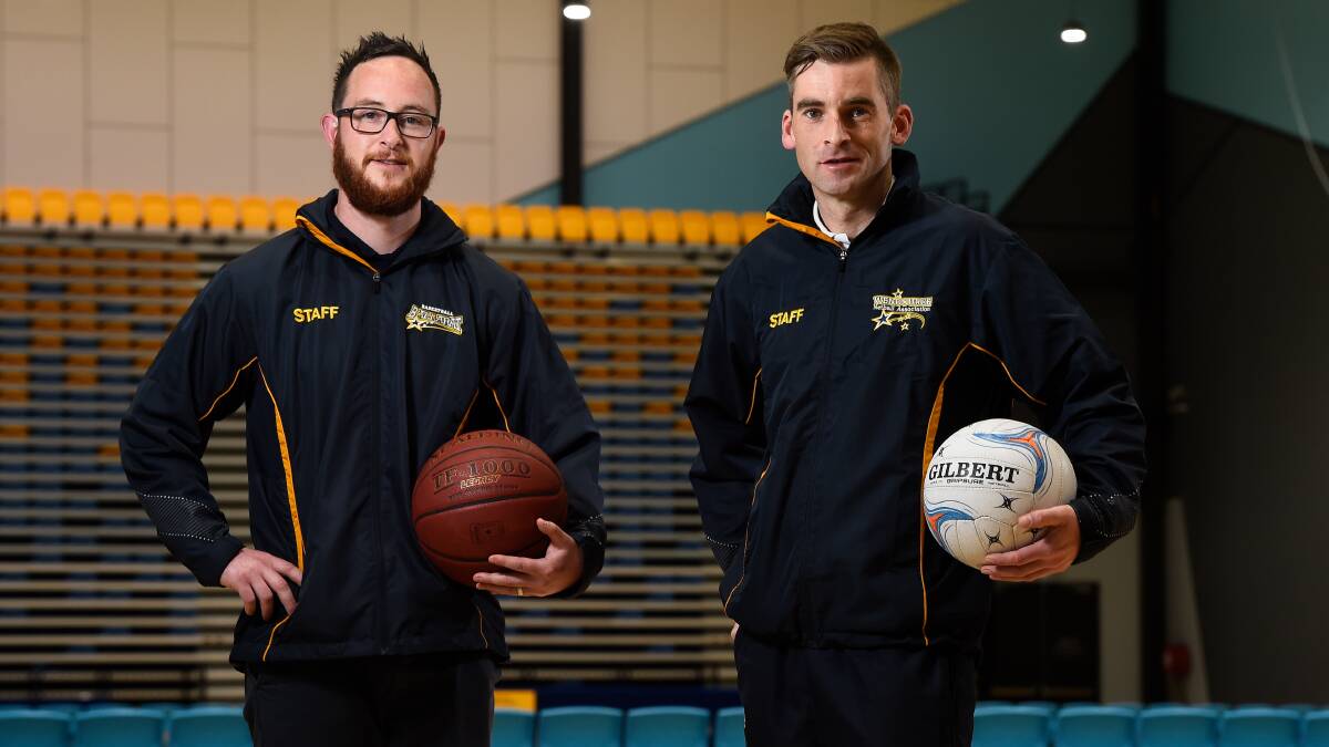 GROWTH: BSEC basketball manager Matt Newton, left, and netball manager Jordan O'Keefe. Picture: Adam Trafford.