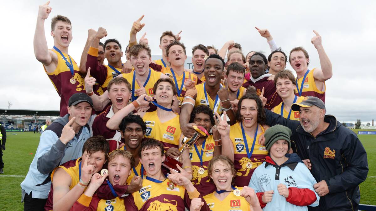 DAY TO REMEMBER: Redan players launch their under-19 premiership celebrations: Picture: Kate Healy
