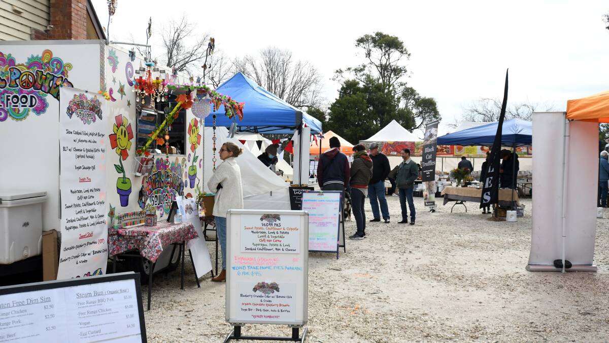 LOCAL SHOPPING: Creswick residents have been consistenly atending the Creswick Market during the pandemic. Picture: Kate Healy.