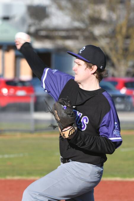 PITCHER: Jordan Isbister struggled on the mound for the Royals, giving up 10 hits across five innings against second-placed East Belmont. Picture: Kate Healy.