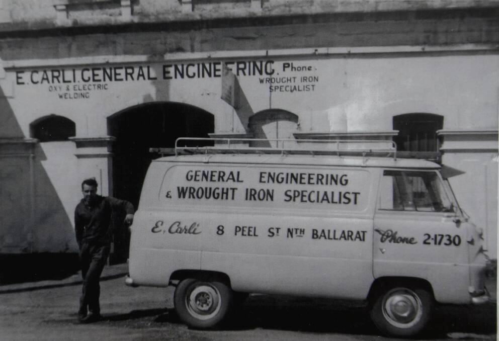 TOP: Emilio Carli at his Peel Street engineering business. 1960s
