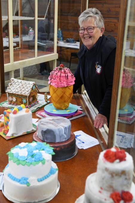 IMPRESSIVE DECORATION: Cake judge of 47-years, Kirsty Beckett, has been blown away by some of this year's entries. Picture: Lachlan Bence. 
