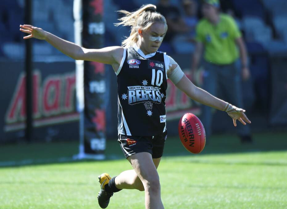 LEADER: Ella Wood was named captain for the GWV Rebels for their game against the Sandringham Dragons. Picture: Lachlan Bence.