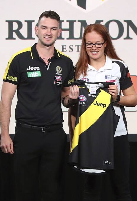 Sophie Molan after being drafted. Picture: Richmond Football Club.