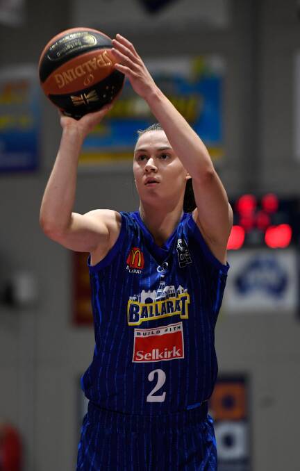 SHOOTER: Taylor has showcased her shooting ability during the NBL1 season, including a 26-point performance against Launceston. Picture: Adam Trafford.