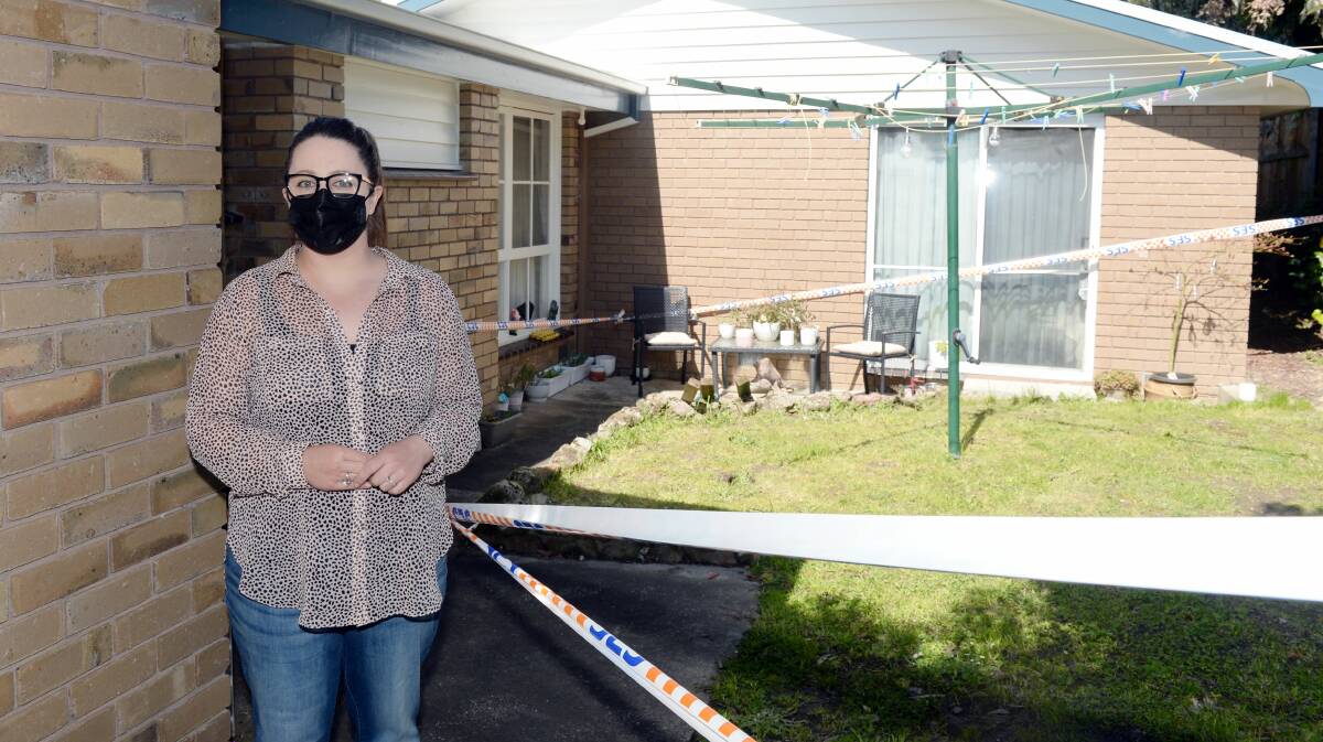 Melissa Butterworth said she was shocked to discover the cavity underneath her home. Picture: Kate Healy.