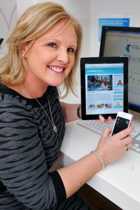 EXPERT: Susan McLean promoting cyber safety in 2012. Picture: Kate Healy.