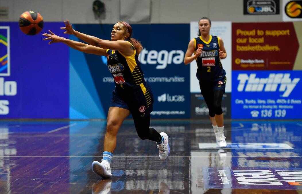 SCORER: Chanise Jenkins had one of her best games as a Rush player, scoring 30 points on while only missing four shots. Picture: Adam Trafford.