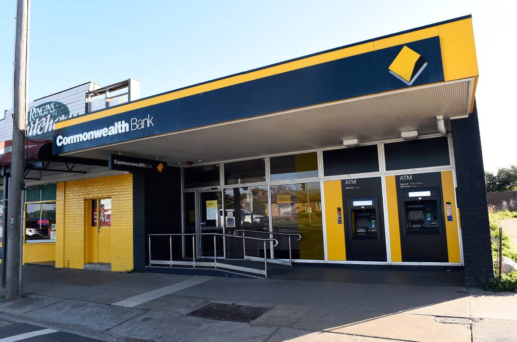 CLOSED: The outside of the recently shut Sebastopol Commonwealth Bank branch. Picture: Adam Trafford.