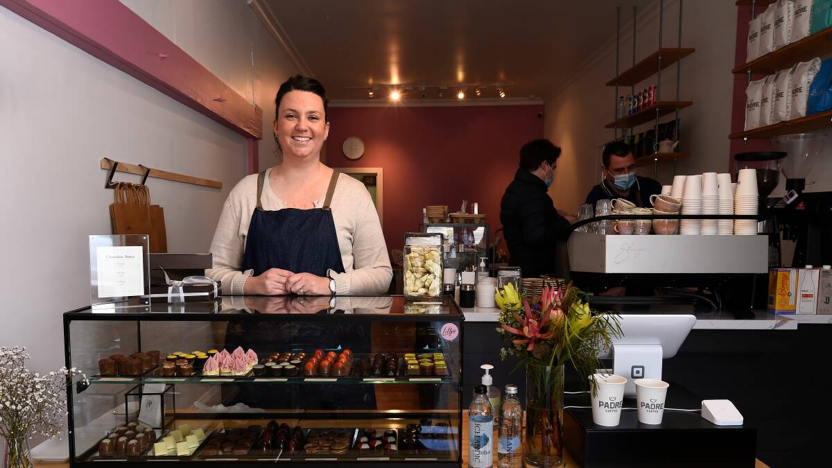 ORDER UP: Owner of Lilly's Cafe Catherine Gill inside her new business on Mair Street. Picture: Adam Trafford.