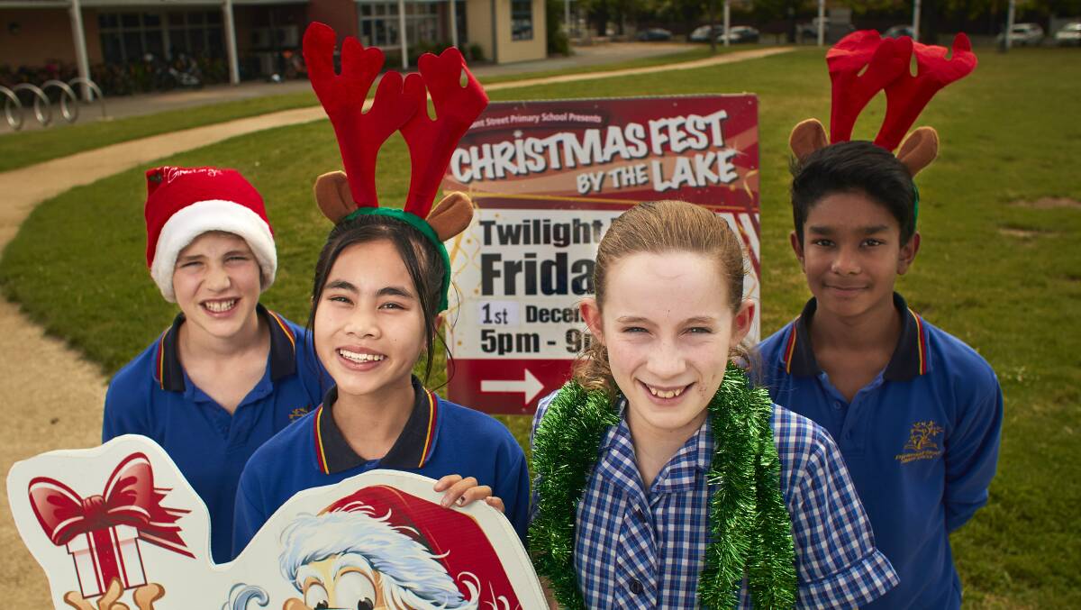 Pupils get in the Christmas spirit before this years Pleasant Street Primary School Christmas Fest.