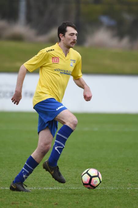 CONTROL: Kyle Cushion playing for the Vikings at Morshead Park. Picture: Kate Healy.