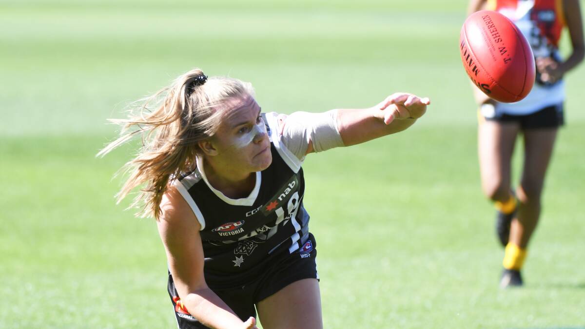 HOPEFUL: Ella Wood showcased her running and ball-winning ability with the Rebels in 2019.