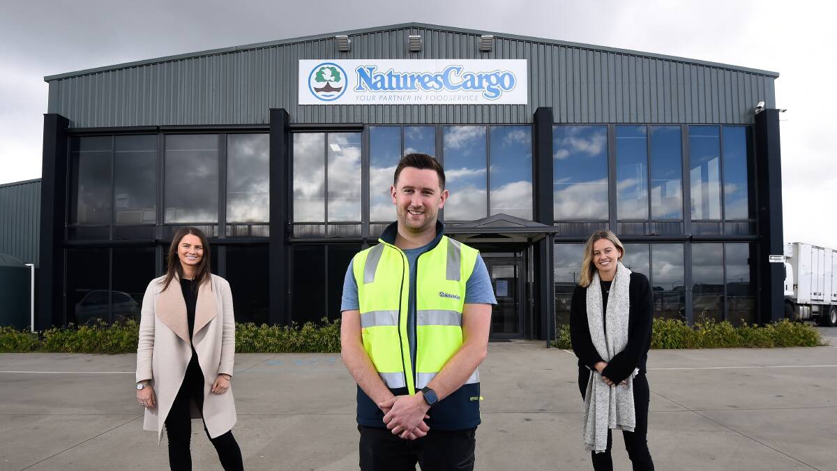 SUPPLY: Natures Cargo family trio Emily, Ben and Sarah Wilkie have helped the business make adjustments to keep their staff employed during the COVID-19 pandemic. Picture: Adam Trafford.