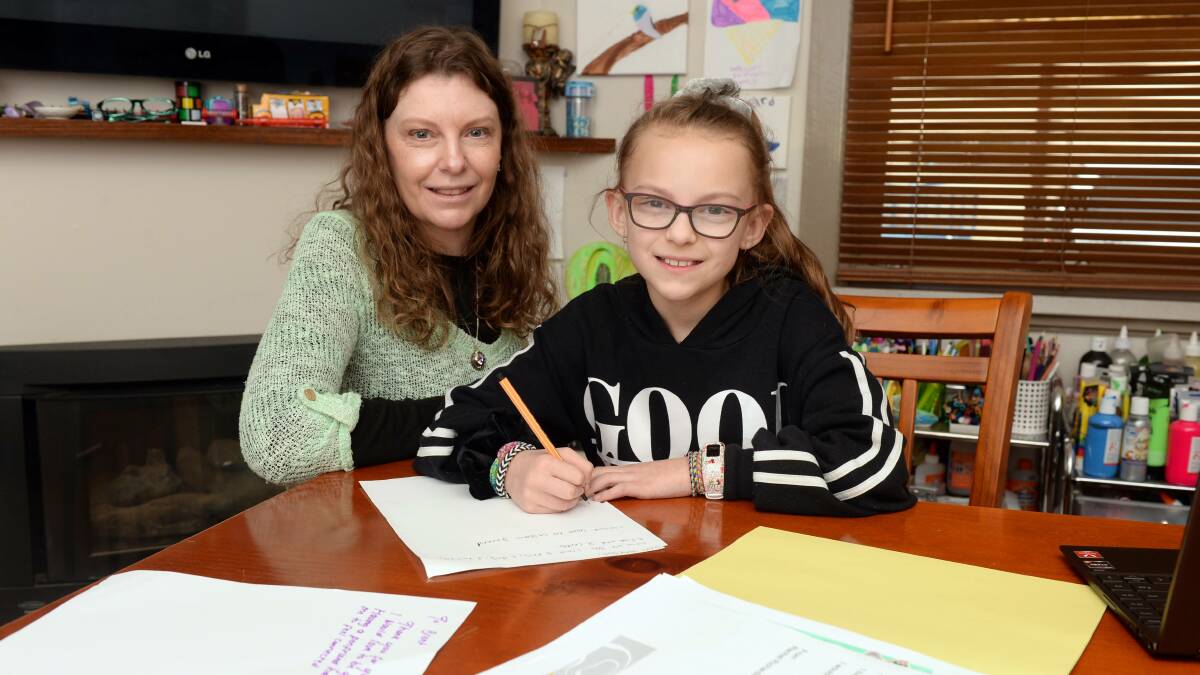 DEAR FRIENDS: Vicky Robinson and her daughter Rachel Richards have enjoyed the new 'pen friends' initiative started in Ballarat. Picture: Kate Healy.
