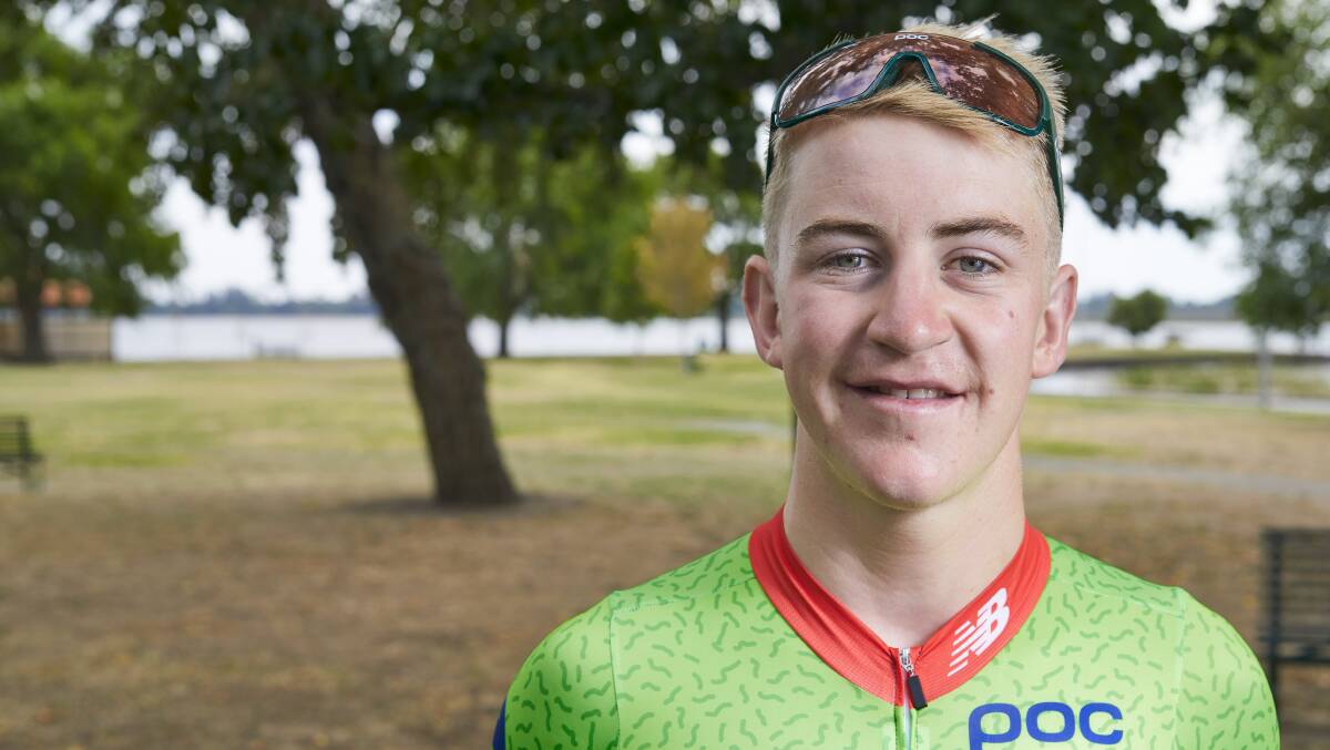 SILVERWARE: Liam White came away from the Cycling Victoria State Road Championships with a pair of medals. 