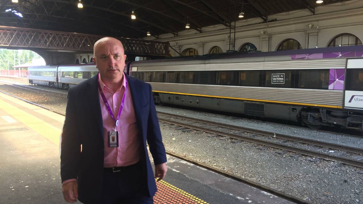 NEAR COMPLETION: V/Line chief executive James Pinder at Ballarat Station on Wednesday afternoon.
