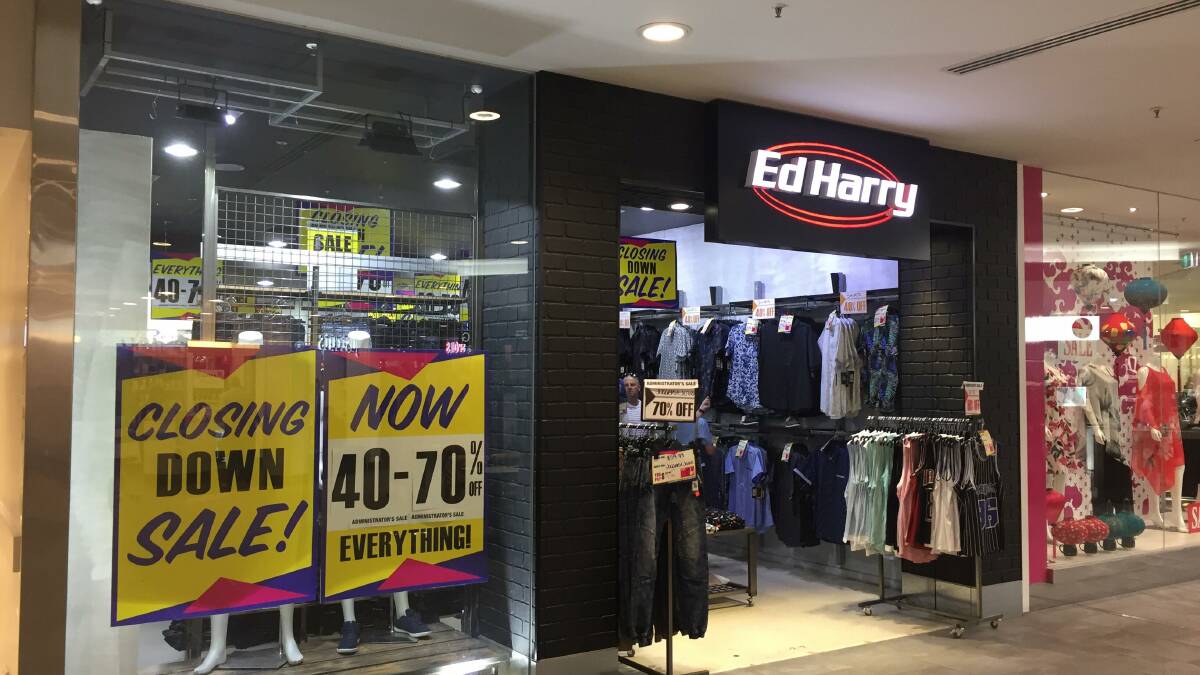 CLOSING DOWN: The Ed Harry store in Stockland Wendouree.