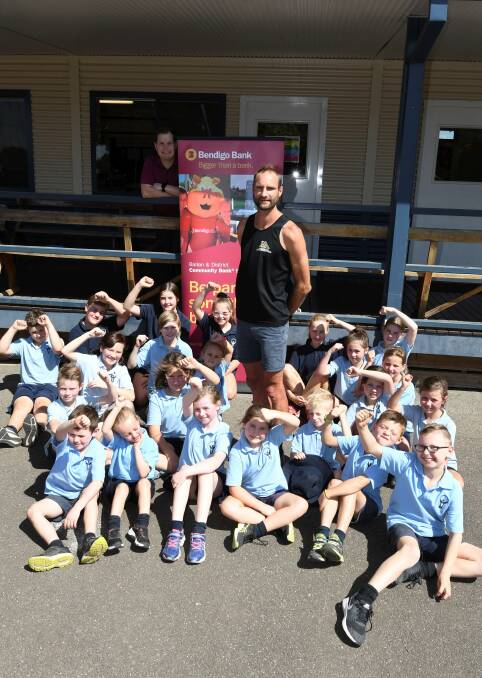 The St Brendan’s Primary School pupils are excited for this weekends event. Picture: Lachlan Bence.