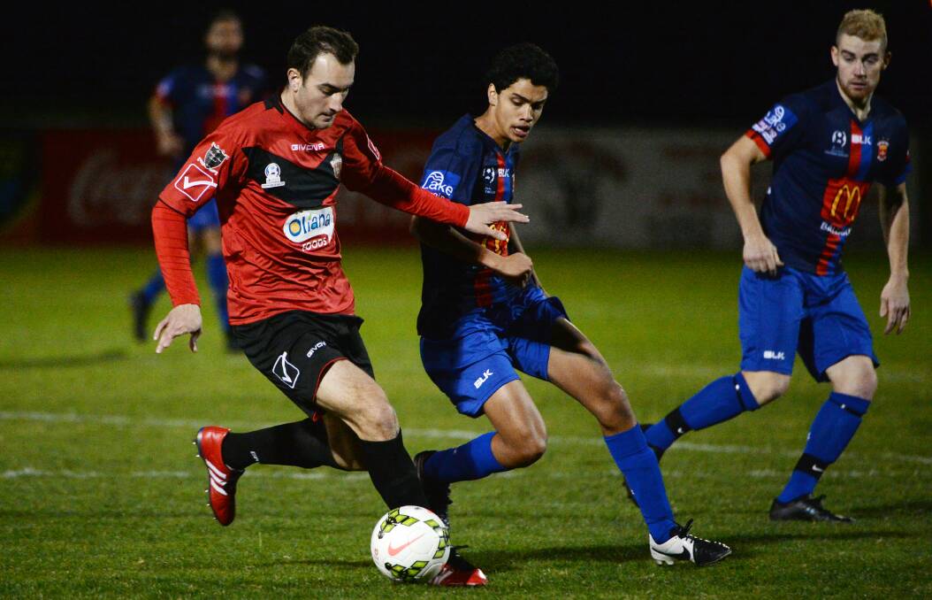 HOME GROWN: Lauton playing for Ballarat City in 2016. Picture: Kate Healy.