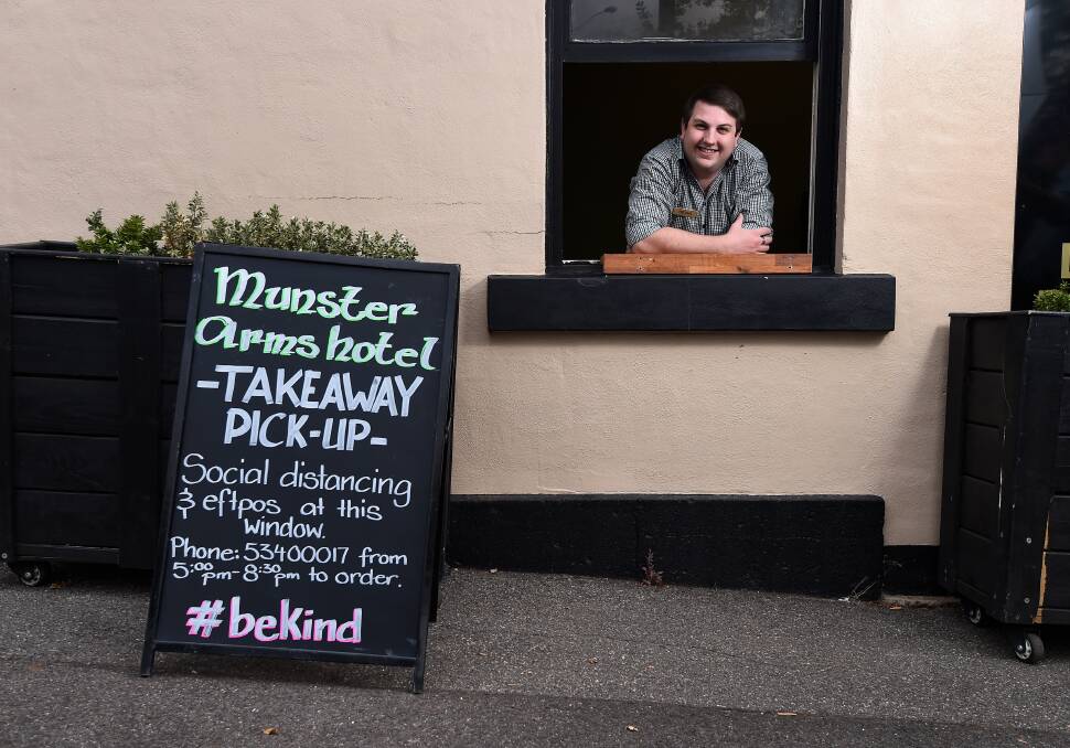 BE KIND: Staff at the Munster Arms Hotel are preparing to move towards a takeaway only approach. Picture: Adam Trafford.