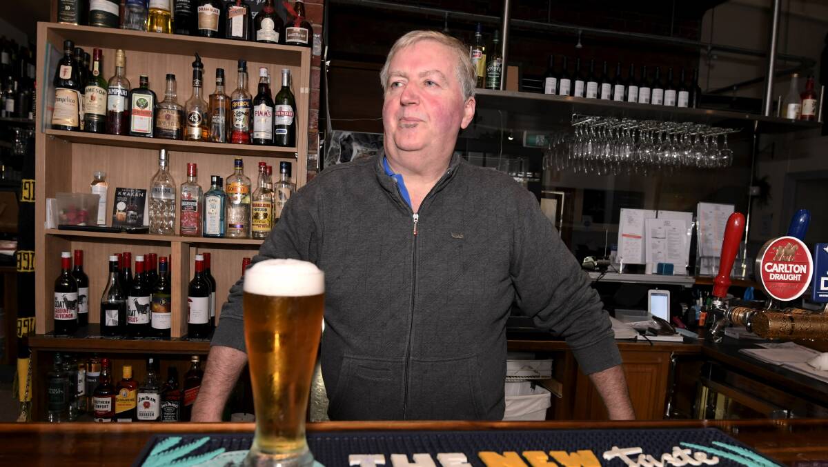 TOUGH SPOT: Publicans like City Oval Hotel owner Robert Gayton remain hesitent to bring in new staff because of JobKeeper requirements. Picture: Lachlan Bence.