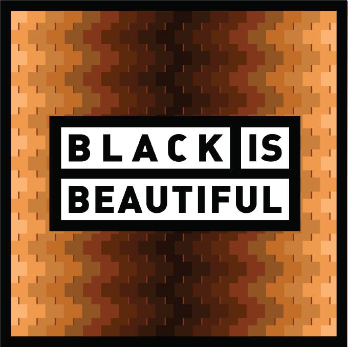 The Black is Beautiful logo.