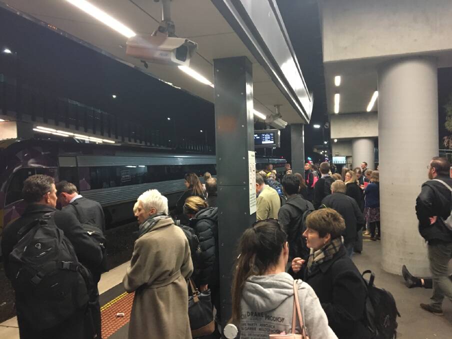Frustrated commuters at Sunshine Station.  Picture: Contributed.  