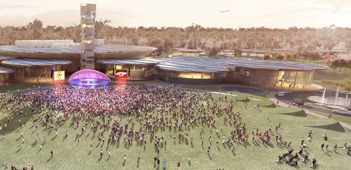 Concert centre: As live music venue which could hold 10,000 people is on the cards for Broo's Ballarat West Employment Zone complex.  Picture: Decibel Architecture