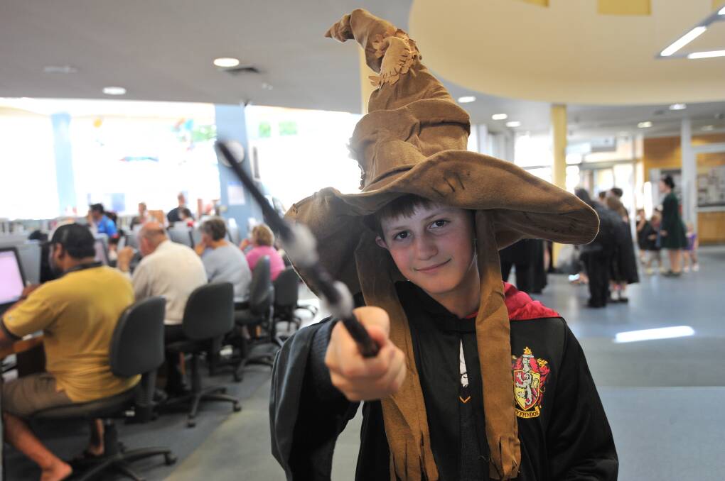 Like magic: Jack Keating, 10, was among a massive crowd of more than 500 fans who attended the Ballarat Library's Harry Potter Book Night in February, which will run again next year. Picture: Lachlan Bence 
