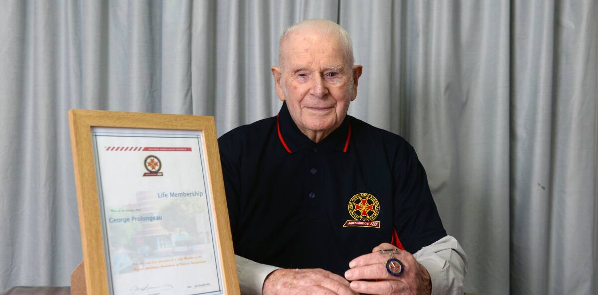 Life member: Sebastopol resident George Prolonguae was made a life member of the Retired Ambulance Association last week.  Picture: Kate Healy. 