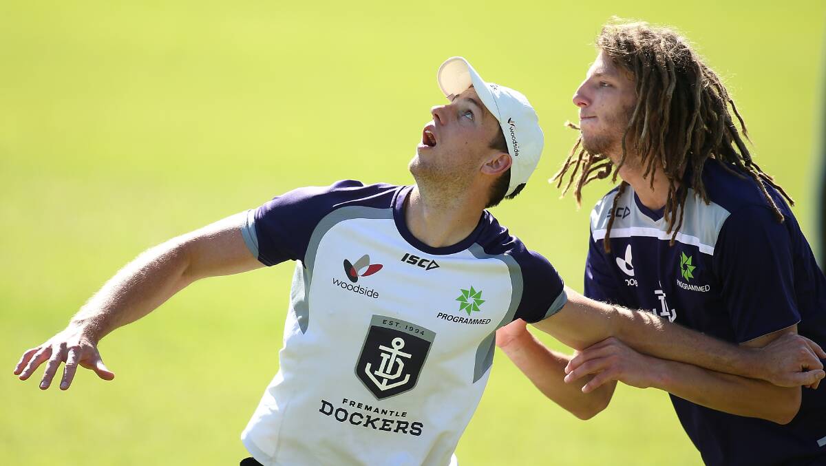 Impressive start: Former Fremantle footballer Craig Moller (right) was impressive in his first game for the Miners over the weekend.  Picture: Getty Images.