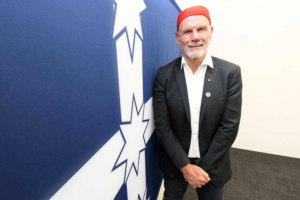 Journalist and author Peter FitzSimons was at M.A.D.E on Sunday to deliver the Peter Tobin Oration on Eureka Day. Picture: Dylan Burns 