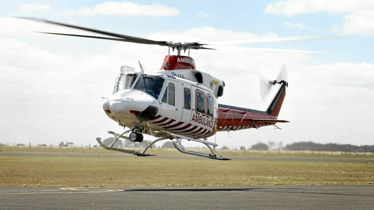 Cyclist airlifted to Melbourne