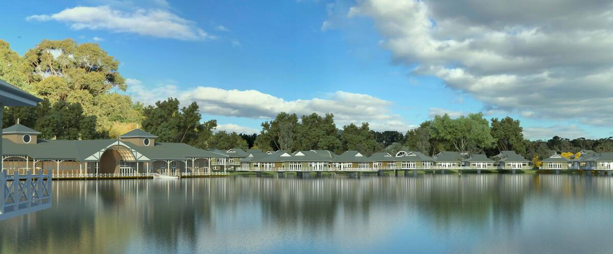 Mammoth development: The application sets out plans to construct 100 bush, lakeside and over-water units near Daylesford. Picture: Supplied 