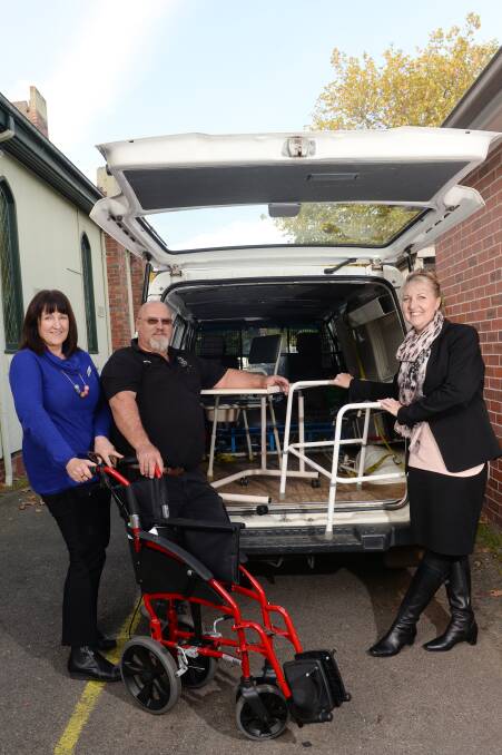 Better services: Ballarat Hospice staff Vicky Smith, Peter Jones and Kerri-Ann Batchelor prepare for the $183,000 equipment upgrade.  Picture: Kate Healy