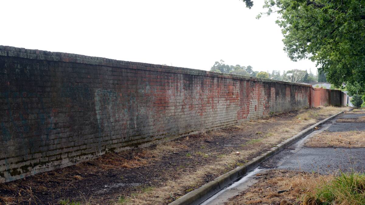 The wall on Stawell Street which has heritage protection. Picture: Kate Healy 