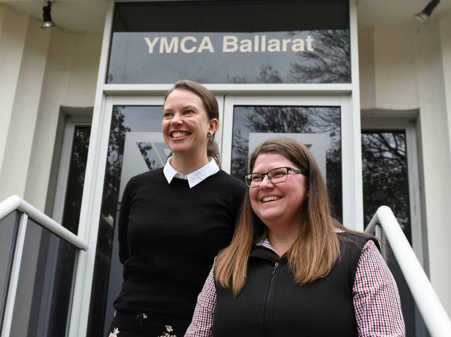 New leadership: YMCA Ballarat chief executive Kate Phillips with YMCA Grampians boss Brooke LeSueur, who will lead a new joint organisation. Picture: Lachlan Bence  