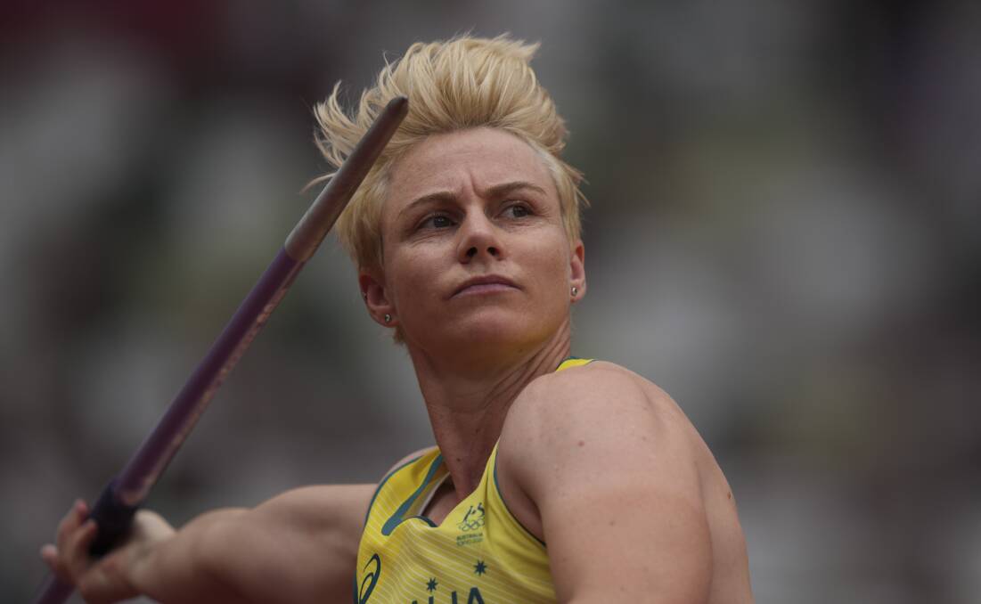 GOING FOR GOLD: Casterton product Kathryn Mitchell is competing in the women's javelin final at the Tokyo Olympics. Picture: AP Photo/Matthias Schrader 